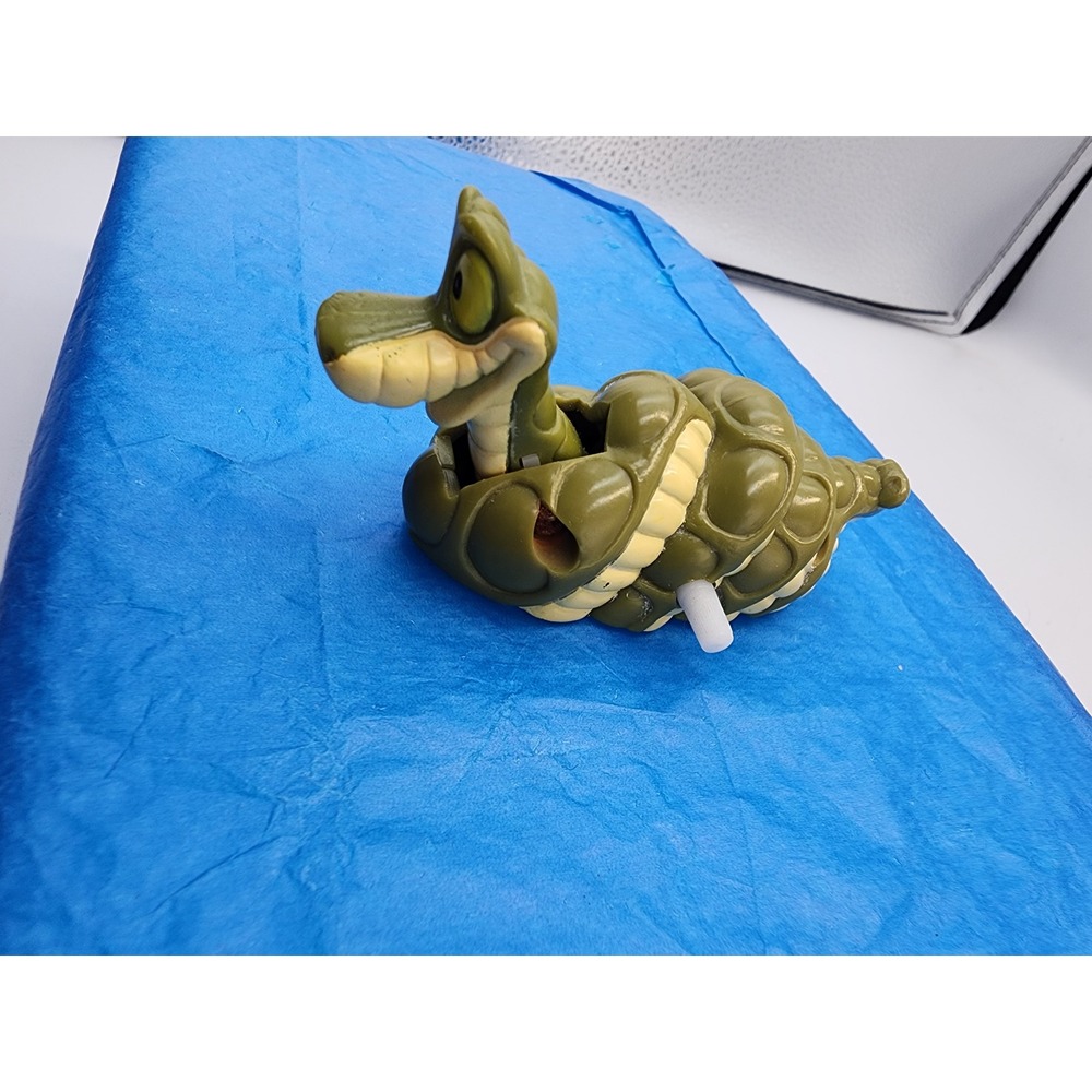 Disney Kaa The Jungle Book Snake Wind Up Toy Green Plastic Rolling Figure - Picture 2 of 3